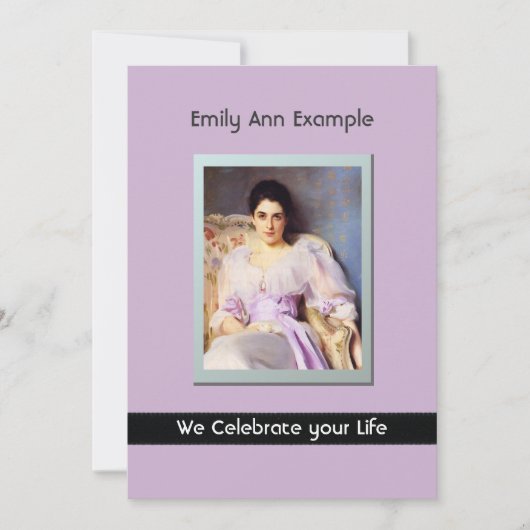 Beerdigung oder Gedenkfeier des personalisierten F Einladung (Vorderseite)