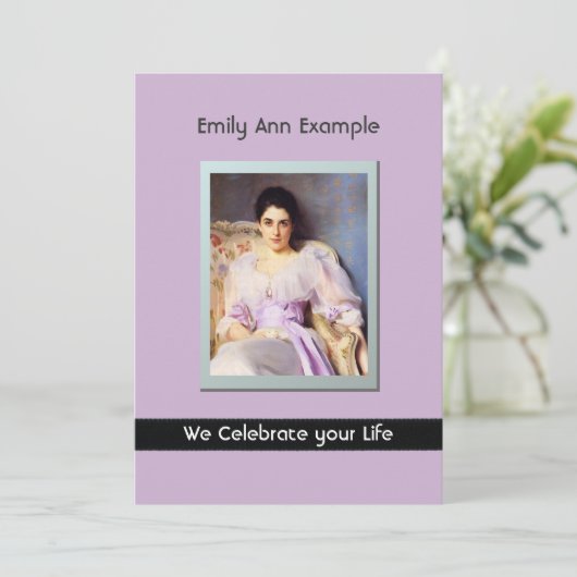 Beerdigung oder Gedenkfeier des personalisierten F Einladung (Stehend Vorderseite)