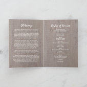 Beerdigung| Orbituary Rustic Sunflower Programm (Innenseite)