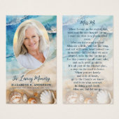 Beerdigung Oval Foto Gedenkkarte (Vorne & Hinten)