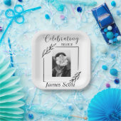 Beerdigung / personalisierte Gedenktafel Pappteller (Party)