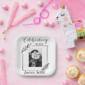 Beerdigung / personalisierte Gedenktafel Pappteller (Party)