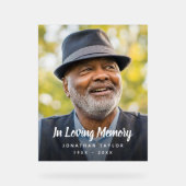 Beerdigung Personalisierter Gedenkfeier für kunden Acrylschild (Vorderseite)