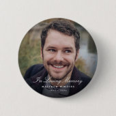 Beerdigung Personalisierter Gedenkfeier für kunden Button (Vorderseite)