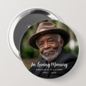 Beerdigung Personalisierter Gedenkfeier für kunden Button (Vorne & Hinten)