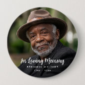 Beerdigung Personalisierter Gedenkfeier für kunden Button (Vorderseite)