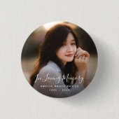 Beerdigung Personalisierter Gedenkfeier für kunden Button (Vorderseite)