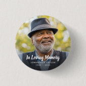Beerdigung Personalisierter Gedenkfeier für kunden Button (Vorderseite)