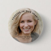 Beerdigung Personalisierter Gedenkfeier für kunden Button (Vorderseite)