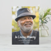 Beerdigung Personalisierter Gedenkfeier für kunden Einladung (Stehend Vorderseite)