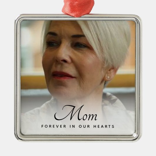 Beerdigung Personalisierter Gedenkfeier für kunden Ornament Aus Metall (Vorne)