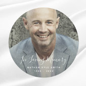 Beerdigung Personalisierter Gedenkfeier für kunden Runder Aufkleber