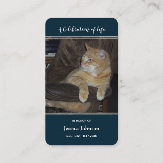 Beerdigung Pray Card mit 1 Foto Option Visitenkarte (Vorderseite)