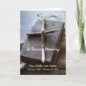 Beerdigung Programm Custom Bible Cross Christlich (Vorderseite)