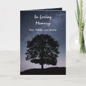 Beerdigung Programm Custom Stars Night Trees (Vorderseite)