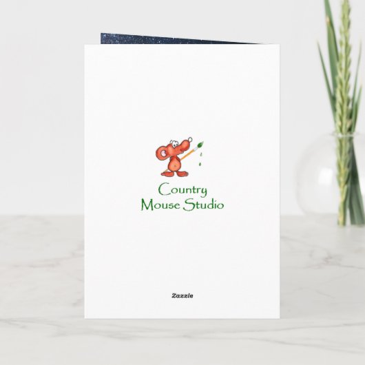 Beerdigung Programm Custom Stars Night Trees (Rückseite)