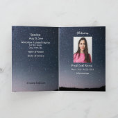 Beerdigung Programm Custom Stars Night Trees (Innenseite)