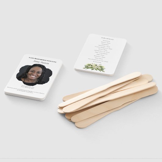 Beerdigung Programm Fan Spirituell & tröstend Fächer (Non-assembled)