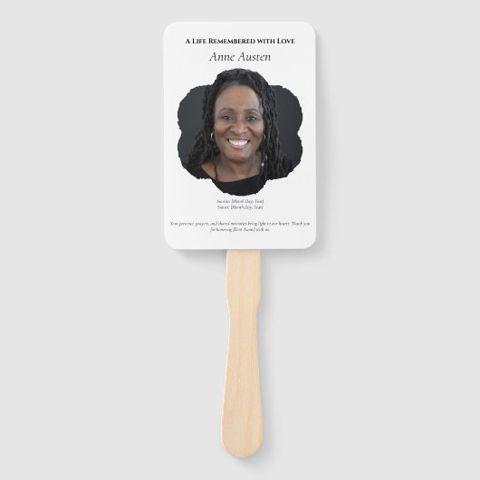 Beerdigung Programm Fan Spirituell & tröstend Fächer (Vorderseite)