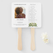 Beerdigung Programm Fan Spirituell & tröstend Fächer (Vorne und Hinten)