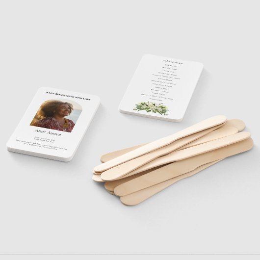 Beerdigung Programm Fan Spirituell & tröstend Fächer (Non-assembled)