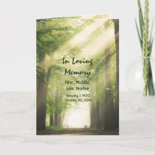 Beerdigung Programm für den gezielten Wald