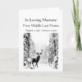 Beerdigung Programm "Hirsch im Wald" (Vorderseite)