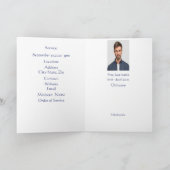 Beerdigung Programm Kingfisher Watercolor Bird (Innenseite)