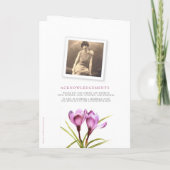 Beerdigung Programm lila Crocus Aquarell Fotos (Rückseite)