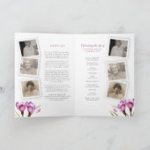 Beerdigung Programm lila Crocus Aquarell Fotos (Innenseite)