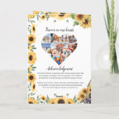 Beerdigung Programm - Sonnenblumendesign (Rückseite)