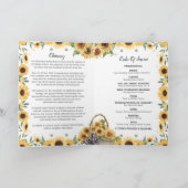 Beerdigung Programm - Sonnenblumendesign (Innenseite)