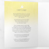 Beerdigung Programmreihenfolge der gelben Rose Dreifach-gefaltete Programmkarte (Innen Erste Seite)