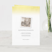 Beerdigung Programmreihenfolge der gelben Rose Programm (Rückseite)