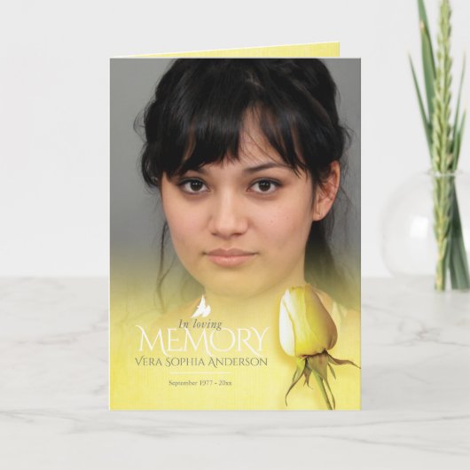 Beerdigung Programmreihenfolge der gelben Rose Programm (Vorderseite)