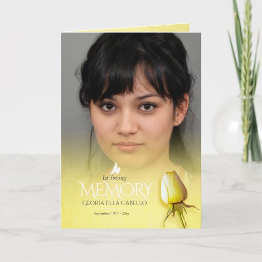 Beerdigung Programmreihenfolge der gelben Rose Programm (Vorderseite)