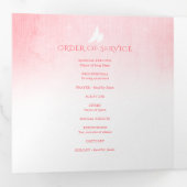 Beerdigung Programmreihenfolge des Dienstes Rosa R Dreifach-gefaltete Programmkarte (Innen Erste Seite)