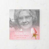 Beerdigung Programmreihenfolge des Dienstes Rosa R Dreifach-gefaltete Programmkarte (Cover)