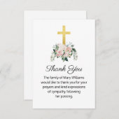 Beerdigung Religiöse Christliche Blume Vielen Dank Dankeskarte (Vorne/Hinten)