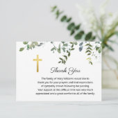 Beerdigung Religiöses Gedenkkreuz Dankeskarte (Stehend Vorderseite)