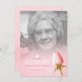 Beerdigung Rosa Rosa Foto Gedenkgedicht (Vorne/Hinten)