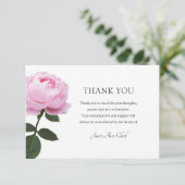 Beerdigung Rose Danke Note Card (Stehend Vorderseite)