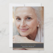 Beerdigung Rose Leben Blumenkohl Foto Einladung (Rückseite)