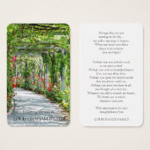 Beerdigung Rose Weg Gedenkstätte Gebet Sympathieka (Vorne & Hinten)