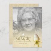 Beerdigung Rosengedicht aus weißem Foto (Vorne/Hinten)