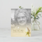 Beerdigung Rosengedicht aus weißem Foto (Stehend Vorderseite)