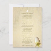 Beerdigung Rosengedicht aus weißem Foto (Rückseite)