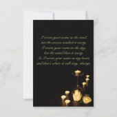 Beerdigung RSVP Karte (Rückseite)