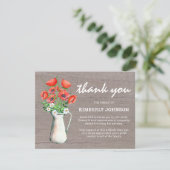 Beerdigung Rustic Florals Vielen Dank Karten (Stehend Vorderseite)