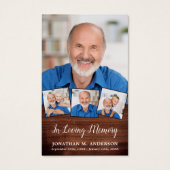 Beerdigung Rustikale 4 Foto Collage Gebet Karten (Vorderseite)